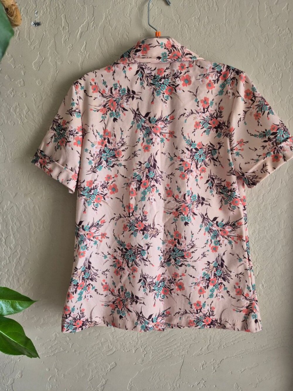 Vintage Smartique Floral Button-Up Short Sleeve Blouse size M - Picture 5 of 7
